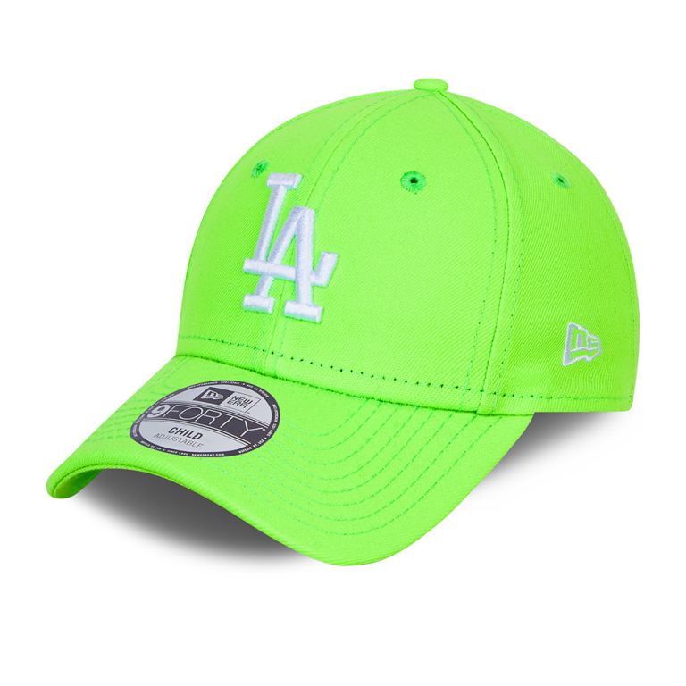 Gorras New Era 9forty Verdes - LA Dodgers Neon Pack Kids 75982CLQE